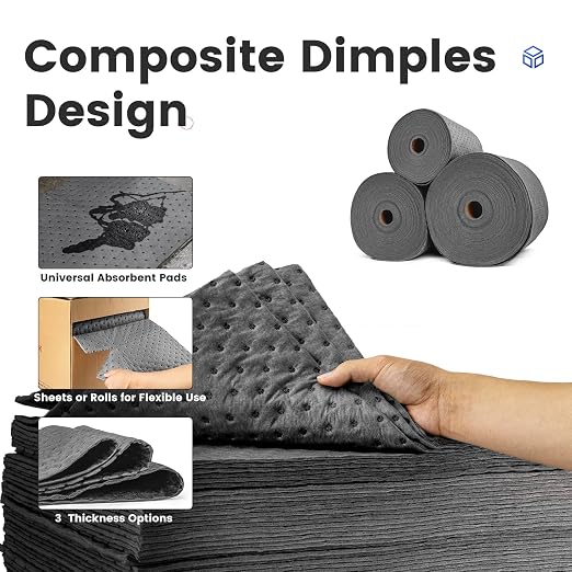 Universal Absorbent Pads | 16"x20" Water Absorbent Mat 100-Pack | Industrial - Image 3