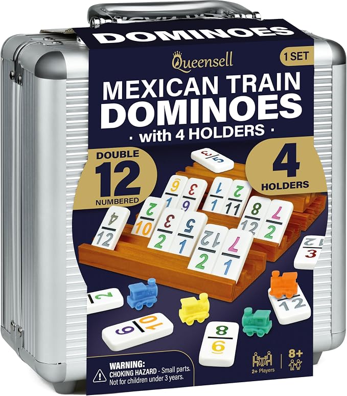 Queensell Mexican Train Dominoes Set by Queensell
