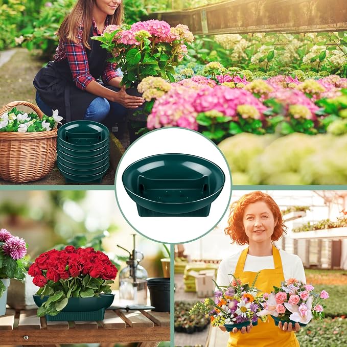 Karenhi 12 Pcs Floral Supplies Green Bowls - Image 6