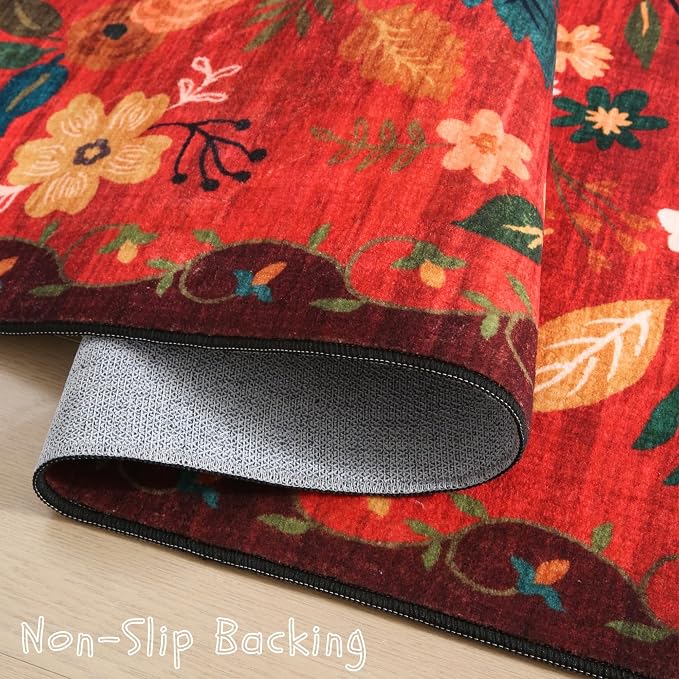 Rugcomf Runners for Hallways Kitchen Runner Rug Non Slip 2'x 10' Long Washable - Image 4