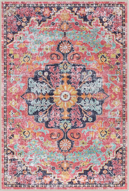 Lahome Bohemian Floral Medallion Area Rug - Image 9