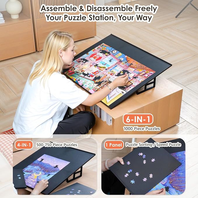 WELGEE 1000-Piecce Tilting Puzzle Board - Image 2