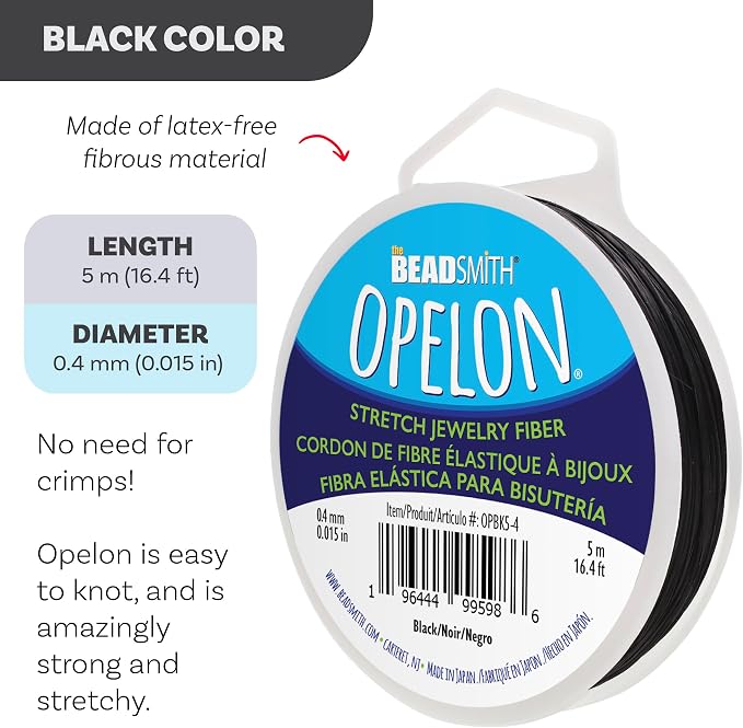 The Beadsmith Opelon Stretch Cord – Elastic Beading Fiber, 0.4 mm Diameter - Image 4