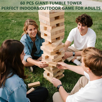 ApudArmis Giant Tumble Tower Stack to Over 5.2Ft, Classic Block Giant Outdoor - Image 5