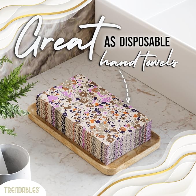 Trendables Floral Napkins for decoupage 100 Pcs 3 Ply floral paper napkins - Image 4