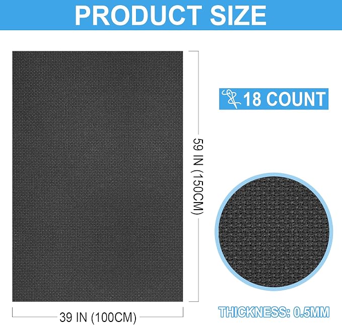 Cross Stitch Fabric 18 Count Aida Cloth 59 x 39 Inch Large Size Classic Reserve - Image 2