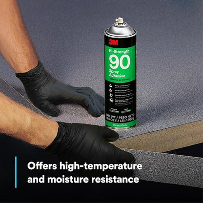 3M Hi-Strength 90 Spray Adhesive, Bonds Laminate, Net Wt 17.6 oz, Will Spray - Image 7