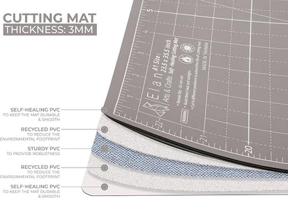 Elan Cutting Mat 36x60 Black & Taupe, Extra Large Self Healing Cutting Mat 36 x - Image 3