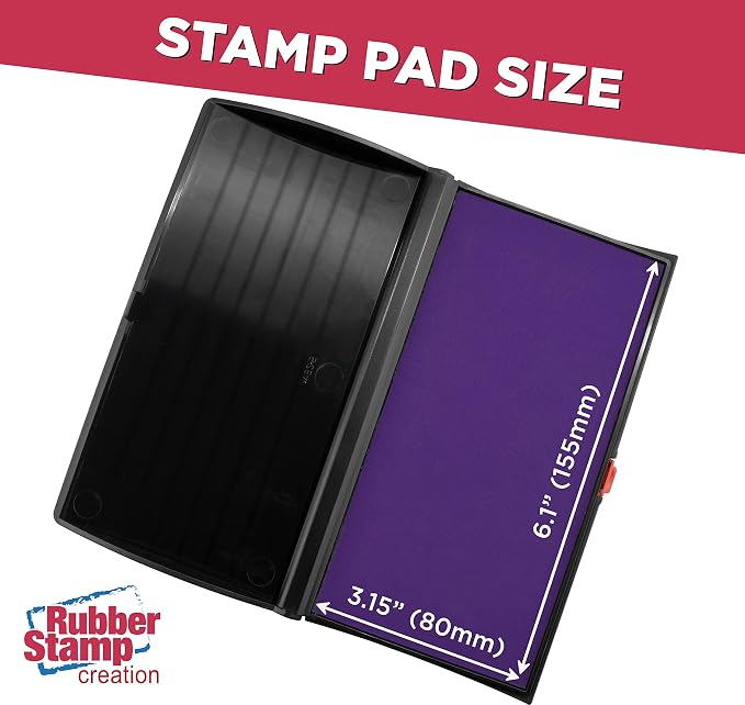 Large Premium Purple Ink Stamp Pad - Image 3