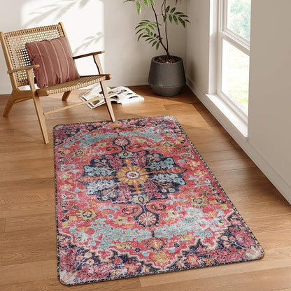 Lahome Bohemian Floral Medallion Area Rug by Lahome