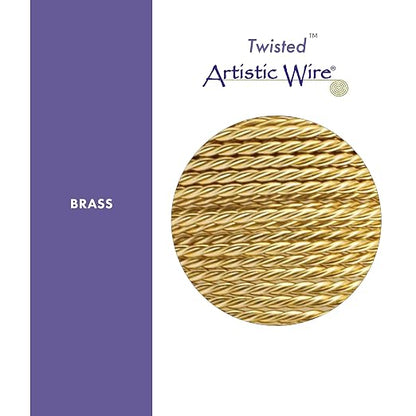 Artistic Wire, 20 Gauge / .81 mm Tarnish Resistant Brass Craft Wire, Round Twist - Image 4