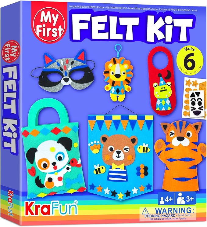 KRAFUN My First Felt Kit Animal Craft Kit by FunCreativeArtsCraftKits