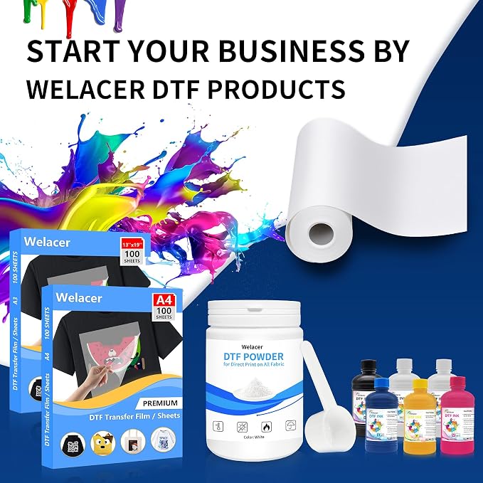 DTF Ink White 1000ml for I3200 XP600 R1390 L1800, ET-2850 XP-15000, Heat - Image 2