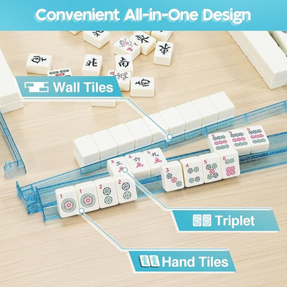 Mahjong Racks with Pushers Set of 4, Mahjong Tile Pushers and Racks, Acrylic - Image 3