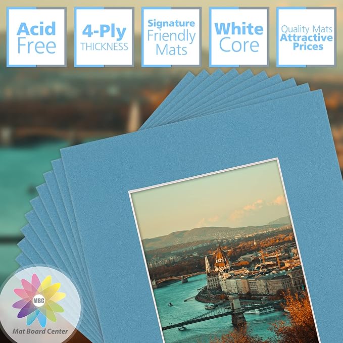 Mat Board Center, 8x10 for 5x7 Dynamic Blue Color Mats - Image 2