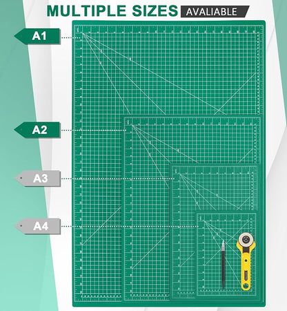 Density-upgraded 9"x12" Self Healing Cutting Mat, Idemeet Rotary Sewing Mat - Image 2