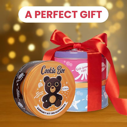Cookie Box Crochet Kit for Beginners – Gift Set to Make Bear Bruno Amigurumi - Image 8