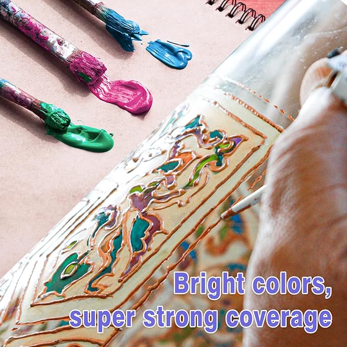 Colorful Acrylic Glass Paint Set - Image 4