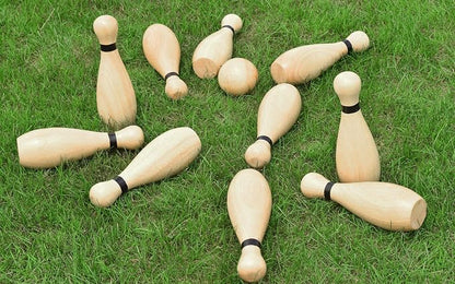 NI-ROU Outdoor Giant Lawn Bowling Games Rubber Wooden Lawn Set Fun Sports Games - Image 4