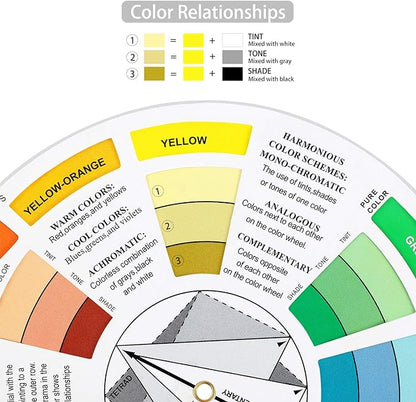 4 Pcs Color Wheel, Paint Mixing Learning Guide Art Class Teaching Tool - Image 4