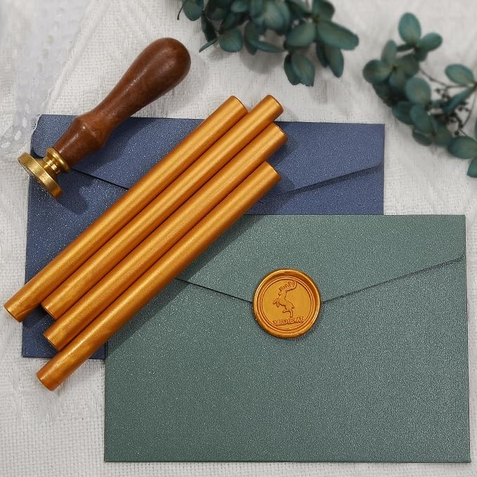Amber Gold Wax Seal Sticks for Standard Size Hot Melting Glue Gun - Image 4