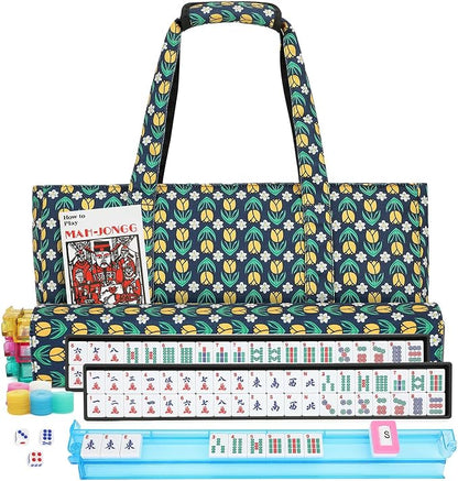 Mahjong Tile Set, 166 White Tiles Mahjong Set, Travel Mahjong Set by Unknown