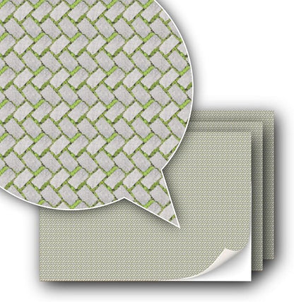 3 Sheets Self-Adhesive Decorative Film Paving Stones and Surfaces by TexturKontor