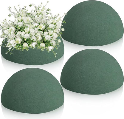 LOKIPA Floral Foam Round, 4 Pack Floral Dry Foam Half Ball Round Flower Foam by LOKIPA