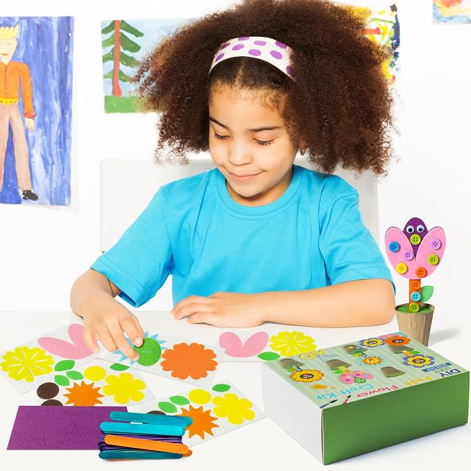 WATINC Mother's Day Spring Felt Flower Craft Kits - Image 3