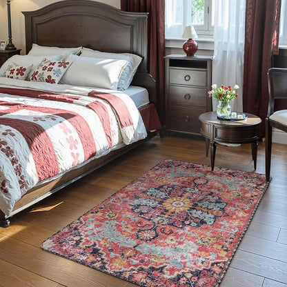 Lahome Bohemian Floral Medallion Area Rug - Image 2