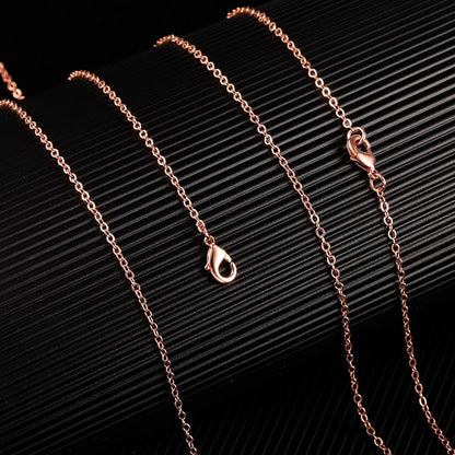 ALEXCRAFT Wholesale 12PCS Rose Gold Plated Solid Brass Chain Hypoallergenic - Image 2