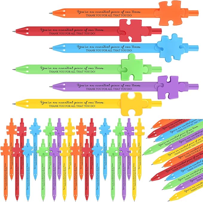 Eaasty 24 Pcs Employee Appreciation Gifts Bulk Inspirational Puzzle Pens Thank by Eaasty