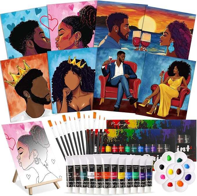 Cholemy 36 Pcs Paint and Sip Kit by Cholemy