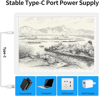 TOHETO A3 Light Board for Diamond Painting, Super Bright Magnetic Light Pad - Image 7