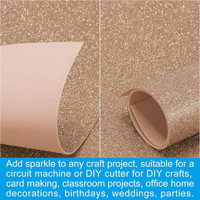 PATIKIL 2mm Thick Non Adhesive Glitter Foam Sheet 16x24inch Brown, EVA Shiny - Image 5