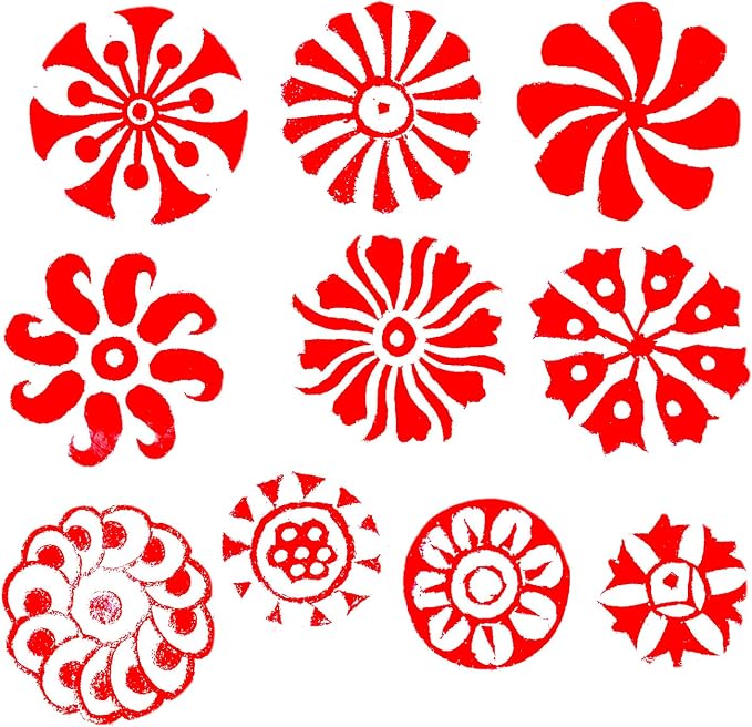 Royal Kraft Round Wooden Printing Stamps - Image 2