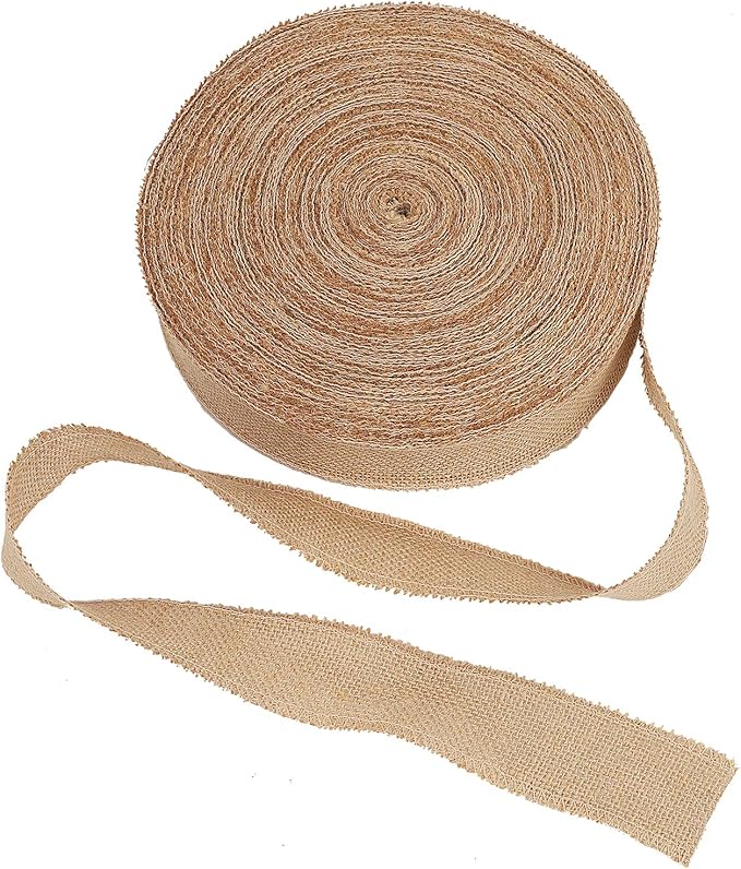 KINJOEK 2 Inch Wide 27 Yards Burlap Ribbon - Image 2