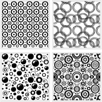 CHGCRAFT 4 Pcs Looped Circles Polymer Clay Texture Sheets Artistic Dots - Image 8