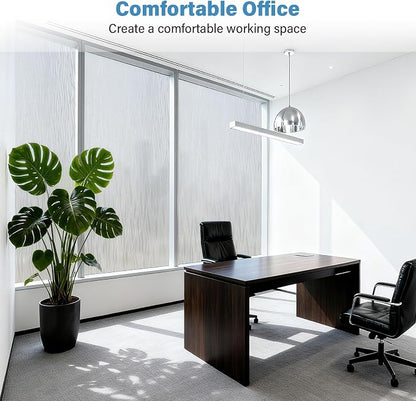 Finnez Frosted Privacy Window Film Static Cling, Non-Adhesive Decorative Cover - Image 5