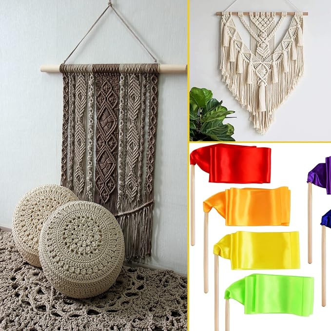 Wood Dowels Wooden Dowel Rods for Crafts, Unfinished Hardwood Sticks for Arts - Image 6