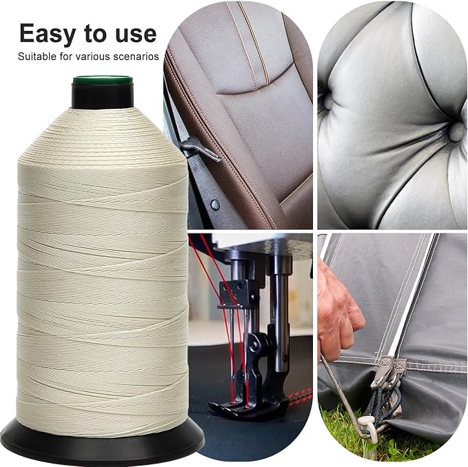 Extra Strong Bonded Nylon Thread #138 Tex135 – 16 OZ, Versatile Stitching - Image 7