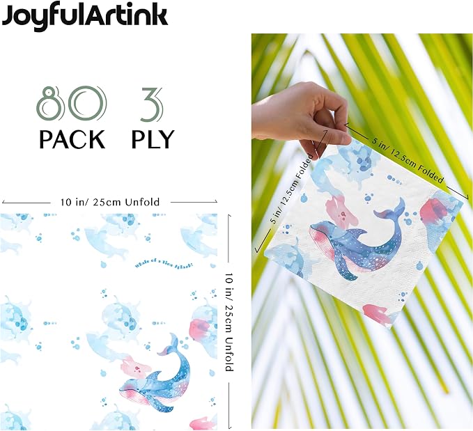 80 pcs Premium Designer Cocktail Beverage Napkins, 3-Ply 5 x 5-inches - Image 3