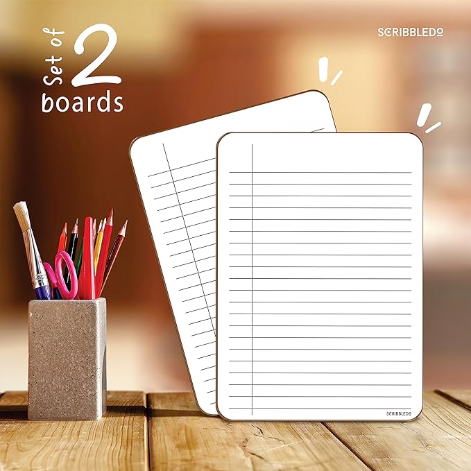 SCRIBBLEDO Dry Erase 5"x7" Mini Notebook College Ruled Lined Board 2 Pack - Image 4