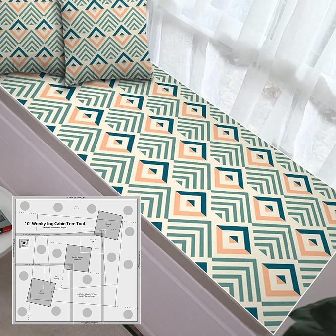 Quilting Ruler, Motion Sewing Templates, Quilt Templates Acrylic Log Cabin Trim - Image 2
