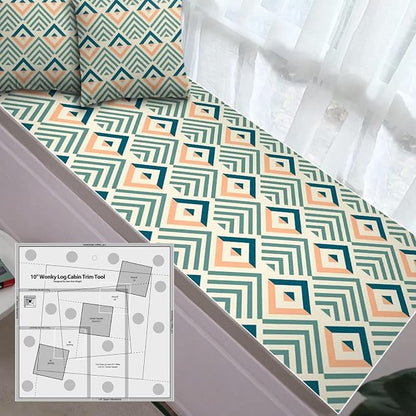 Quilting Ruler, Motion Sewing Templates, Quilt Templates Acrylic Log Cabin Trim - Image 2