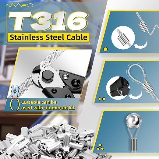 316 Stainless Steel Cable, 400FT 1/32IN Wire Rope - Image 5