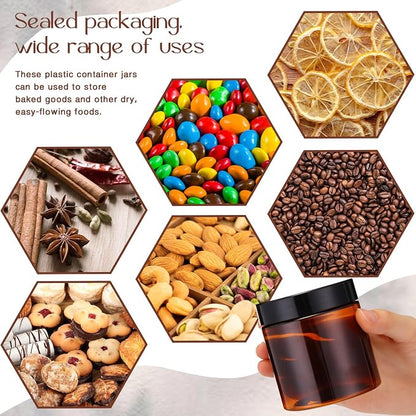 SATINIOR 12 Pack 8 oz Plastic Container Jars - Image 4