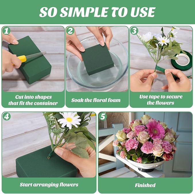 Aneco 12 Pieces Floral Foam Blocks - Image 4