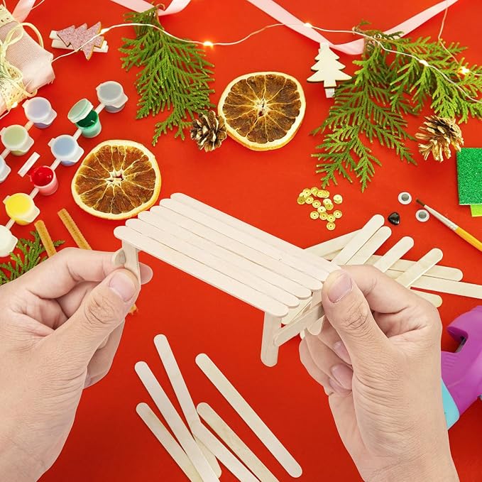 WISYOK 2400 Pcs Wooden Popsicle Sticks - Image 5