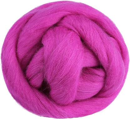 3.53oz Wool Roving Yarn, Wool Felting Supplies, Pure Wool, Chunky Yarn by Jupean